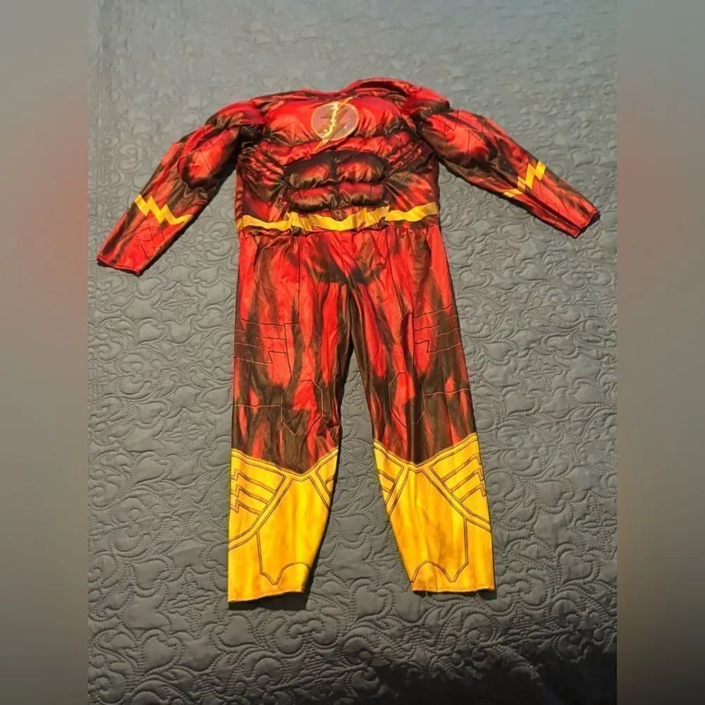 👻🎃💀 THE FLASH Costume Padded Suit Only Size Small Halloween Super Hero EPC